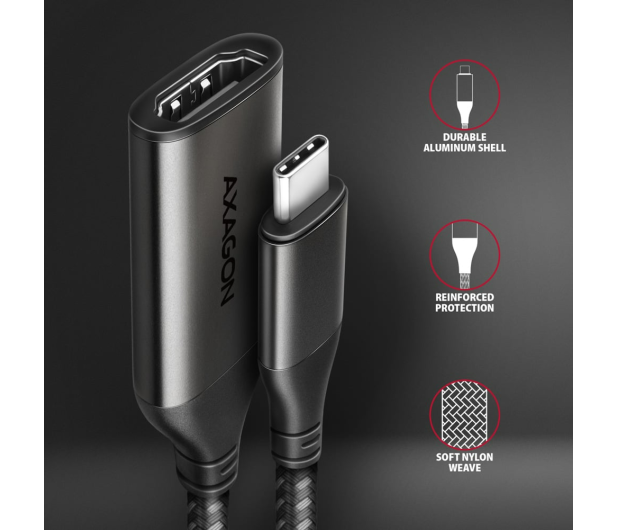 Axagon RVC-HI2M, USB-C - HDMI 2.0a adapter 4K/60Hz HDR10 - 1353446 - zdjęcie 7